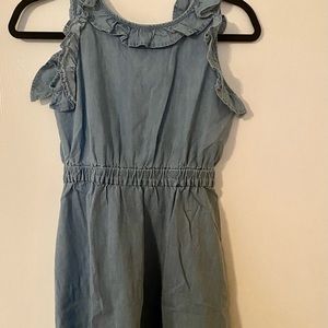 Girls Copper Key Denim Dress